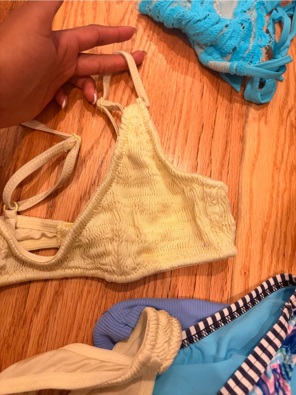 triangl swimwear Yellow Ribbed Bikini Top & Bottom